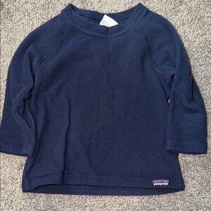 Patagonia Kids Navy Fleece Crewneck Pullover